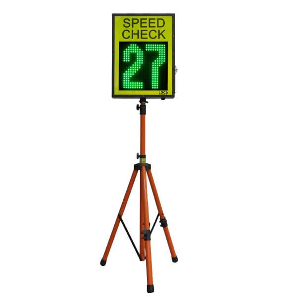 standing green speed sign